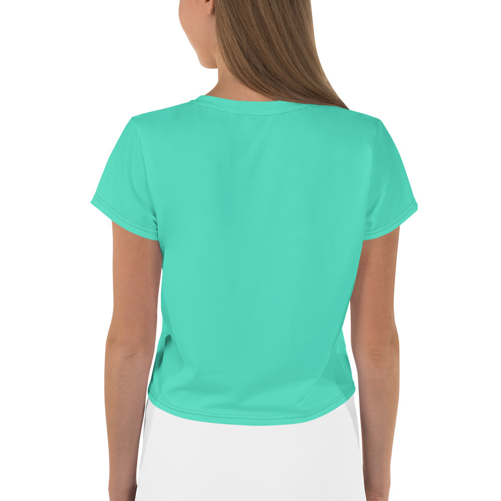 Army Green #girlpower Cropped Tees. Girls' Hashtag Art Crop Top. WickedYo.